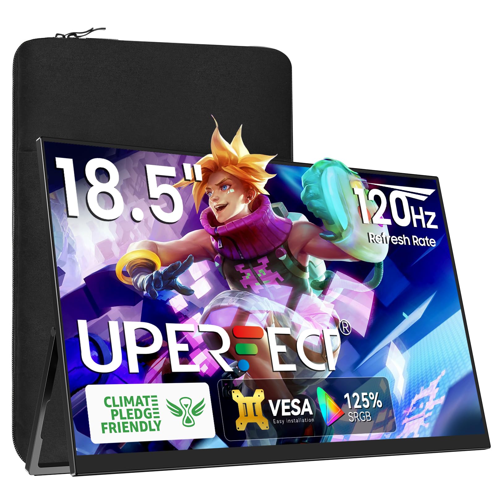 UPERFECTPortableMonitor18.5インチ120㎐？60Hz？ UPERFECT Portable Monitor 18.5 inch 120HZ 100% sRGB 1080P with